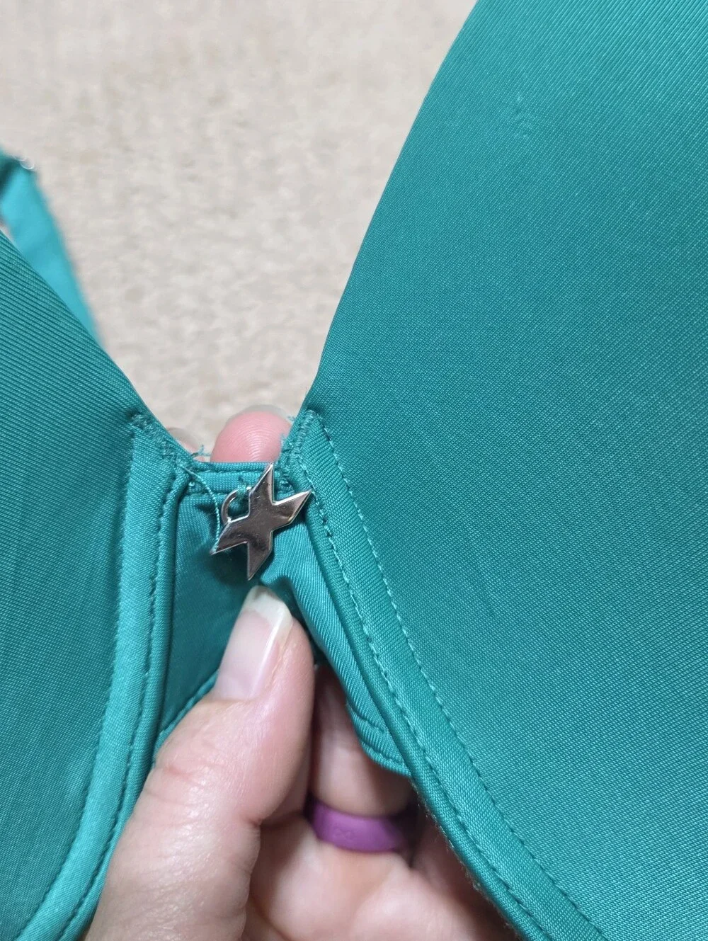 Fredericks Of Hollywood Teal Grean Underwire Bra Womens Suze 38F Pushup
